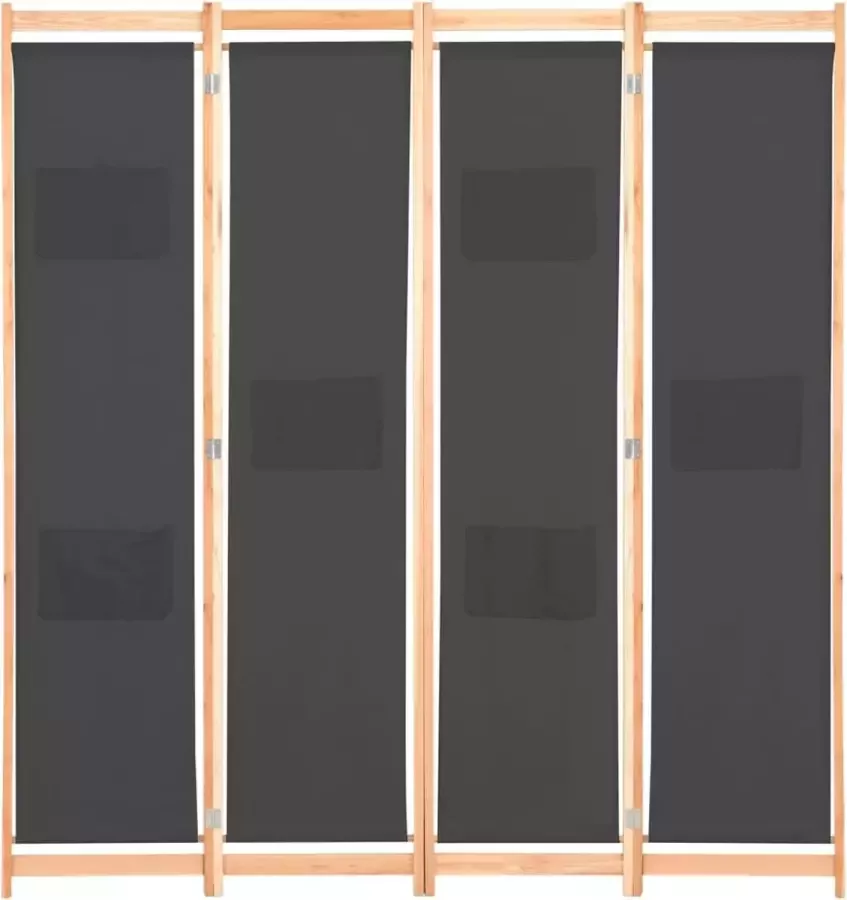 Dolce Vita La Kamerscherm met 4 panelen 160x170x4 cm stof grijs