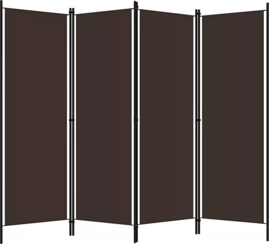 Dolce Vita La Kamerscherm met 4 panelen 200x180 cm bruin