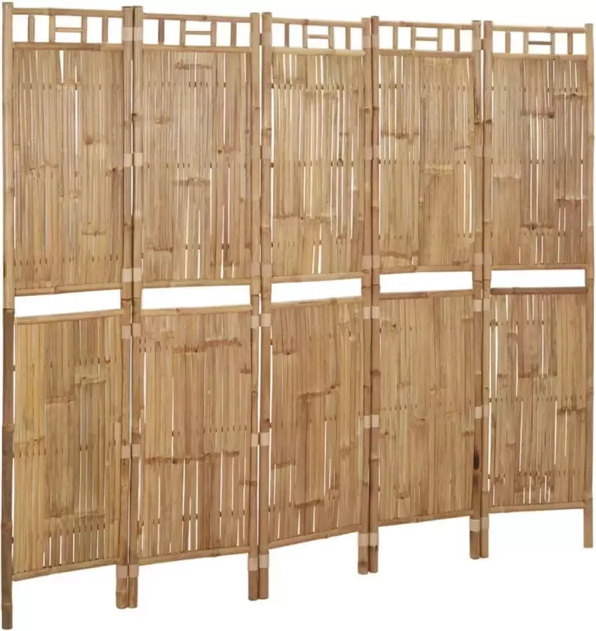 Dolce Vita La Kamerscherm met 5 panelen 200x180 cm bamboe