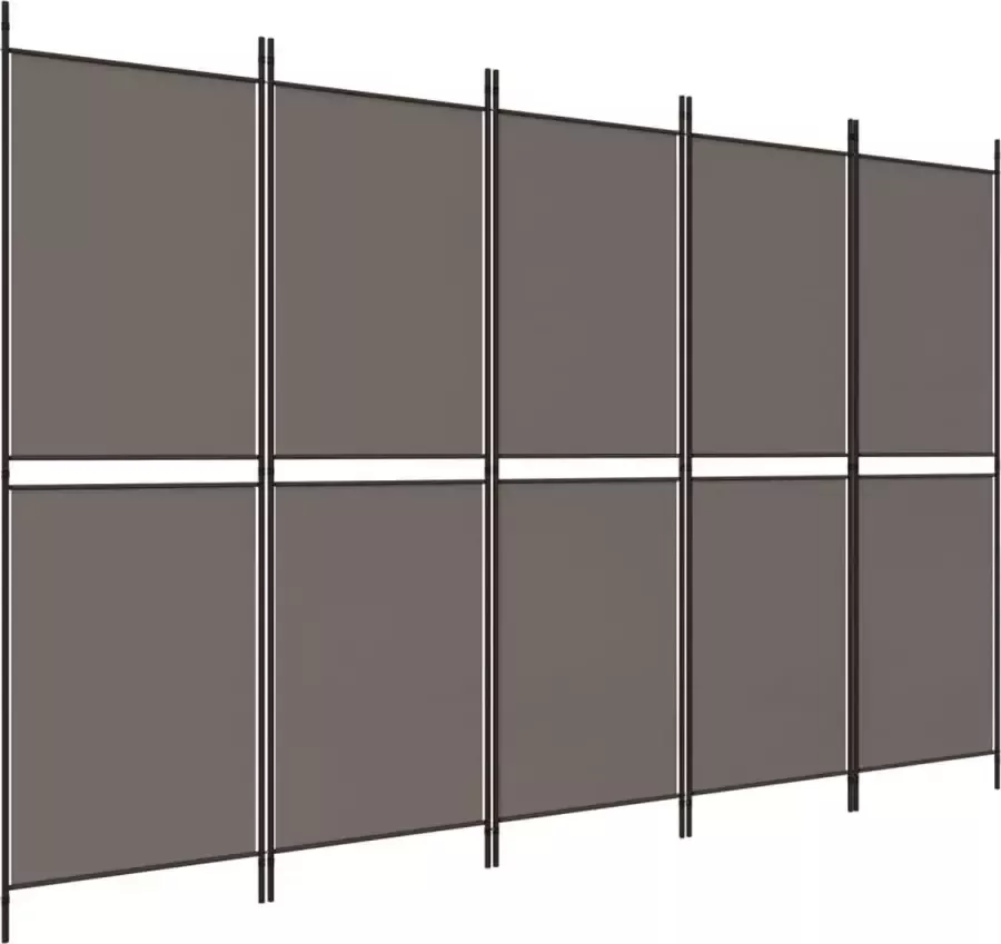 Dolce Vita La Kamerscherm met 5 panelen 250x180 cm antracietkleurig