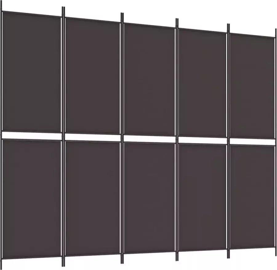 Dolce Vita La Kamerscherm met 5 panelen 250x200 cm stof bruin