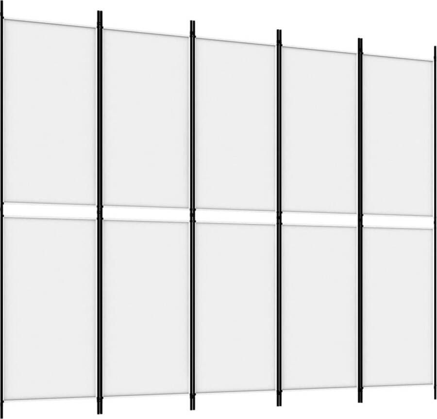 Dolce Vita La Kamerscherm met 5 panelen 250x200 cm stof wit