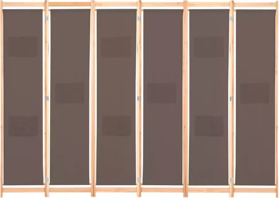 Dolce Vita La Kamerscherm met 6 panelen 240x170x4 cm stof bruin