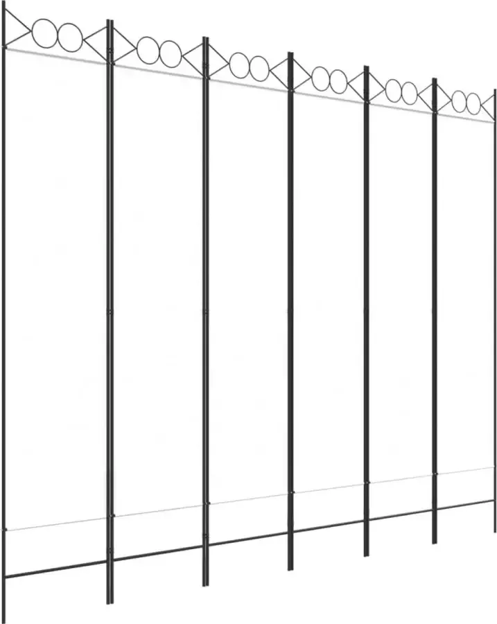 Dolce Vita La Kamerscherm met 6 panelen 240x200 cm stof wit