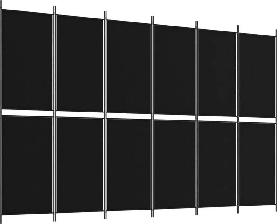 Dolce Vita La Kamerscherm met 6 panelen 300x200 cm stof zwart