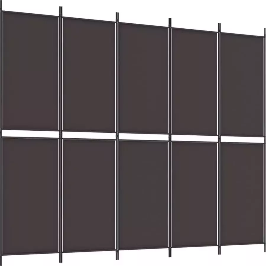 Dolce Vita La Kamerscherm met 6 panelen 300x220 cm stof bruin