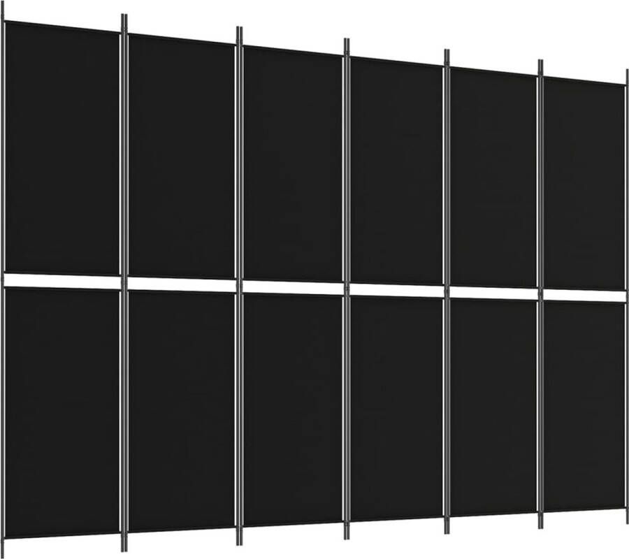 Dolce Vita La Kamerscherm met 6 panelen 300x220 cm stof zwart
