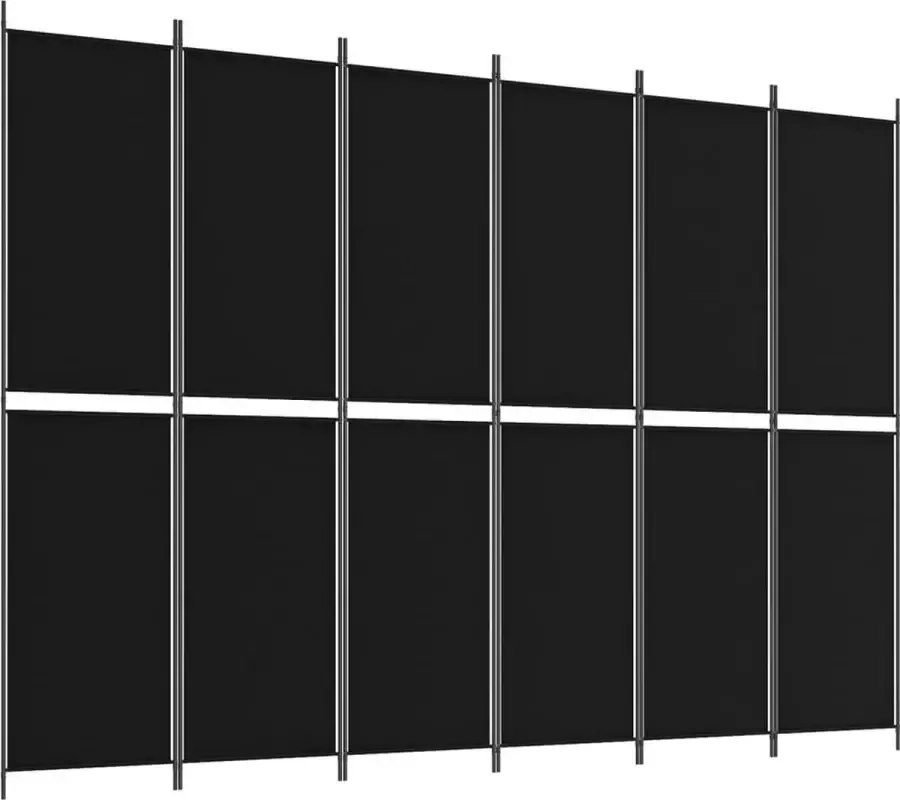 Dolce Vita La Kamerscherm met 6 panelen 300x220 cm stof zwart