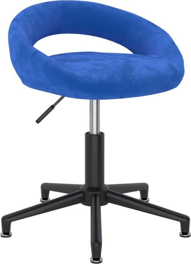 La Dolce Vita Kantoorstoel draaibaar fluweel blauw - Foto 2