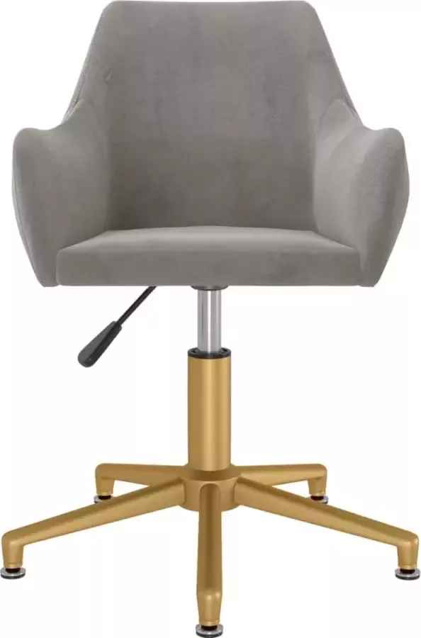 Dolce Vita La Kantoorstoel draaibaar fluweel lichtgrijs - Foto 8
