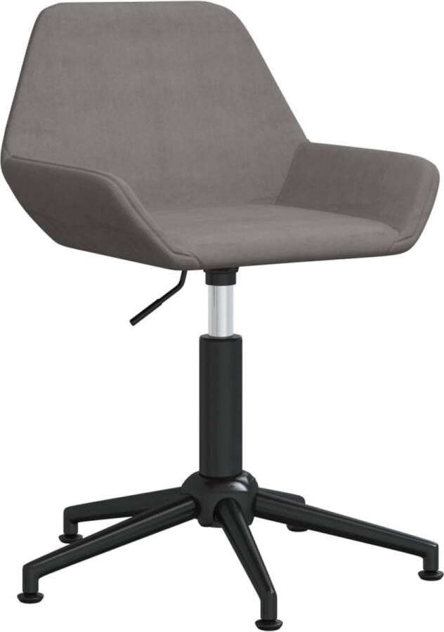 Dolce Vita La Kantoorstoel draaibaar fluweel lichtgrijs - Foto 4