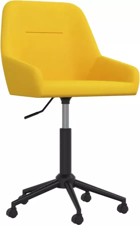 Dolce Vita La Kantoorstoel draaibaar fluweel mosterdgeel - Foto 2