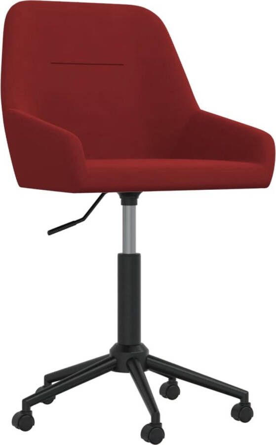 Dolce Vita La Kantoorstoel draaibaar fluweel wijnrood - Foto 8
