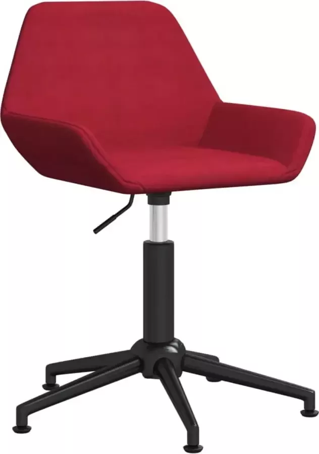Dolce Vita La Kantoorstoel draaibaar fluweel wijnrood - Foto 3