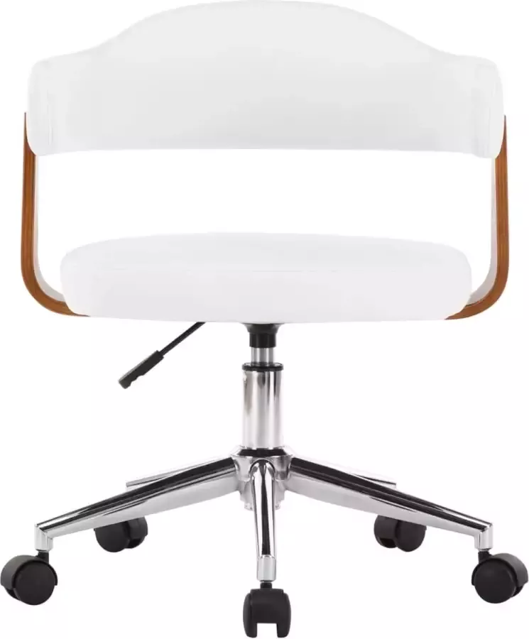 Dolce Vita La Kantoorstoel draaibaar gebogen hout en kunstleer wit - Foto 2