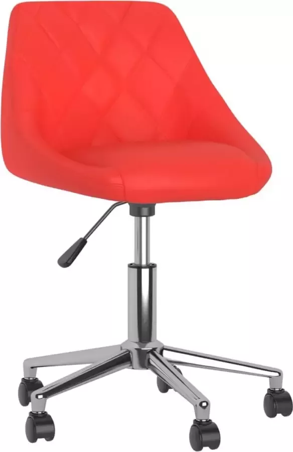 Dolce Vita La Kantoorstoel draaibaar kunstleer rood