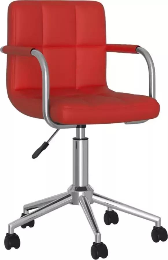 Dolce Vita La Kantoorstoel draaibaar kunstleer wijnrood