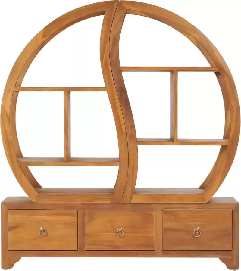 Dolce Vita La Kast met yin yang schap 100x26x112 cm massief teakhout