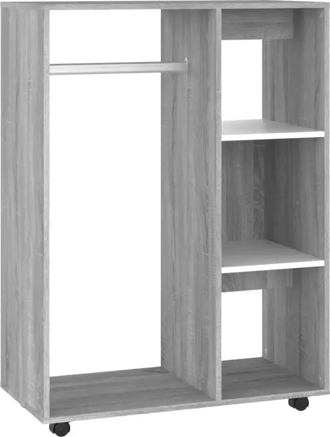 Dolce Vita La Kledingkast 80x40x110 cm bewerkt hout grijs sonoma eikenkleurig