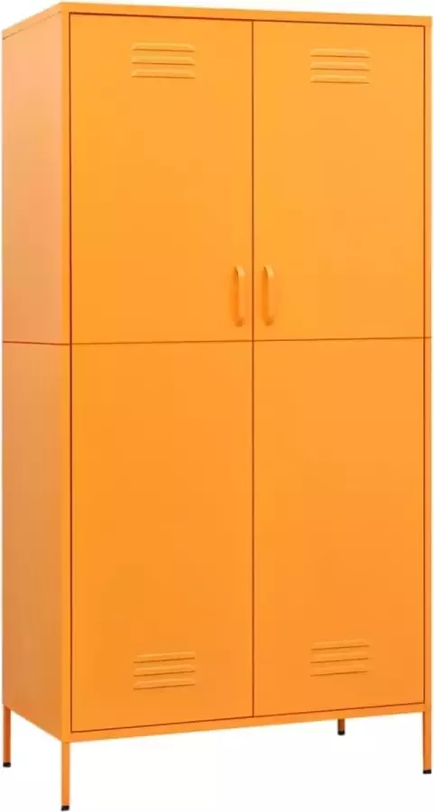 Dolce Vita La Kledingkast 90x50x180 cm staal mosterdgeel
