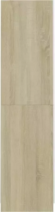 Dolce Vita La Kledingkast 90x52x200 cm bewerkt hout wit en sonoma eiken