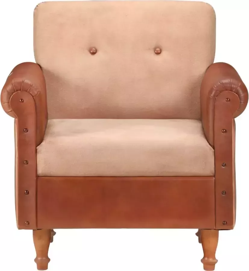 Dolce Vita La Kuipstoel echt leer en canvas bruin