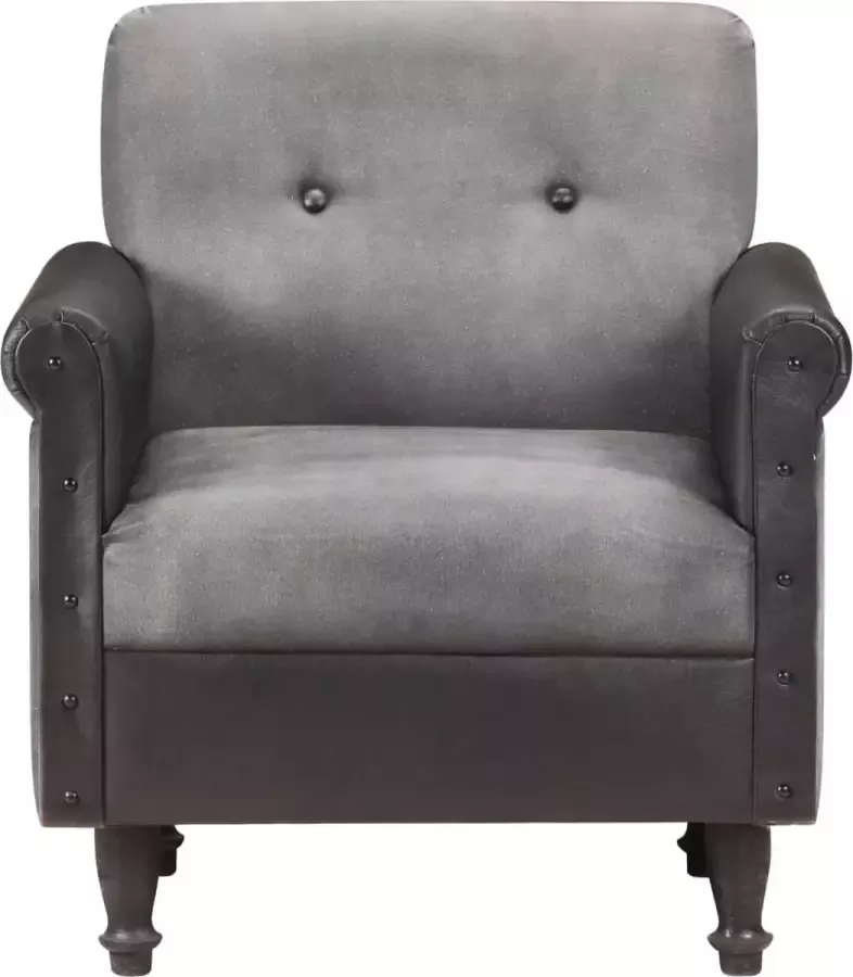 Dolce Vita La Kuipstoel echt leer en canvas zwart