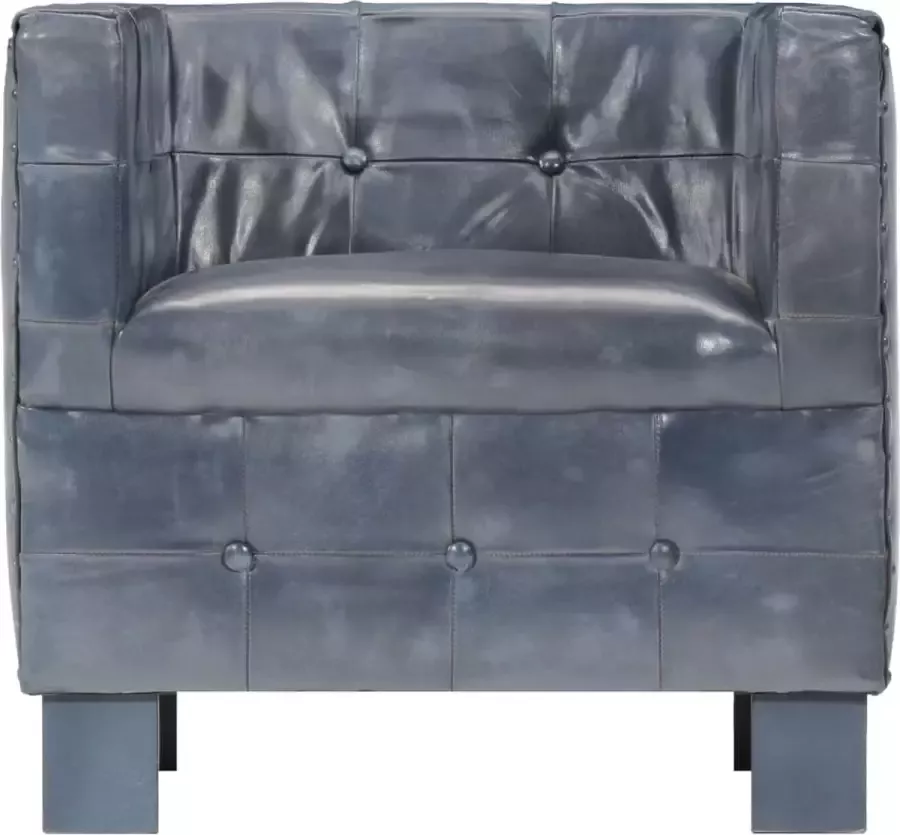 Dolce Vita La Kuipstoel echt leer grijs - Foto 3