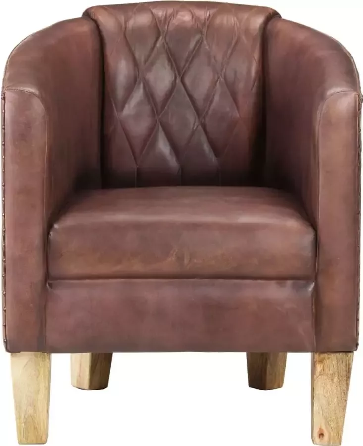 Dolce Vita La Kuipstoel echt leer verweerd bruin