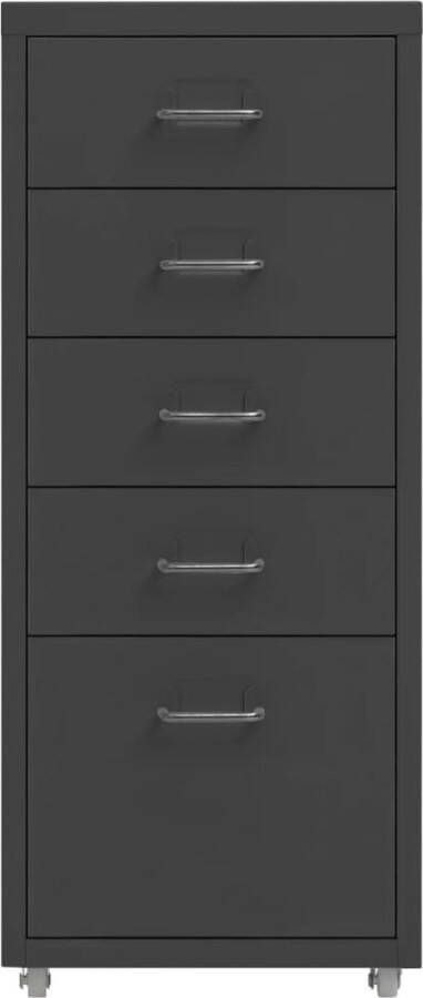 Dolce Vita La Ladeblok verrijdbaar 28x41x69 cm metaal antracietkleurig