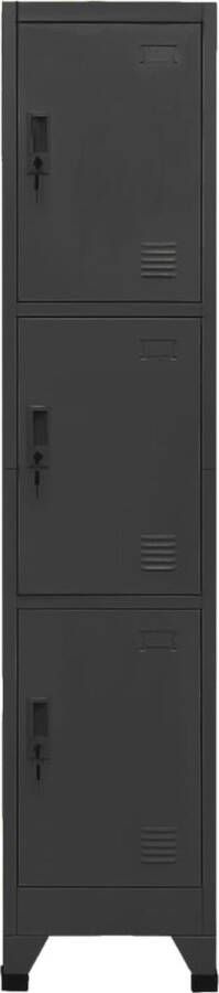 Dolce Vita La Lockerkast 38x45x180 cm staal antracietkleurig