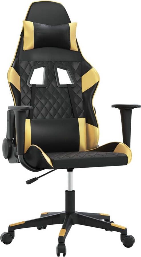 Dolce Vita La Massage gamestoel kunstleer zwart en goudkleurig