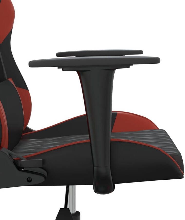 Dolce Vita La Massage gamestoel kunstleer zwart en wijnrood