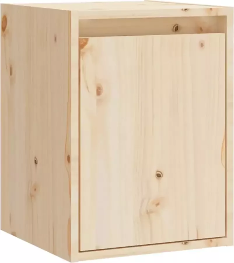 La Dolce Vita Muurkast Plankkast Zwevende kast Opbergwand Wandopberger Wandmeubel met planken 30x30x40 cm massief grenenhout