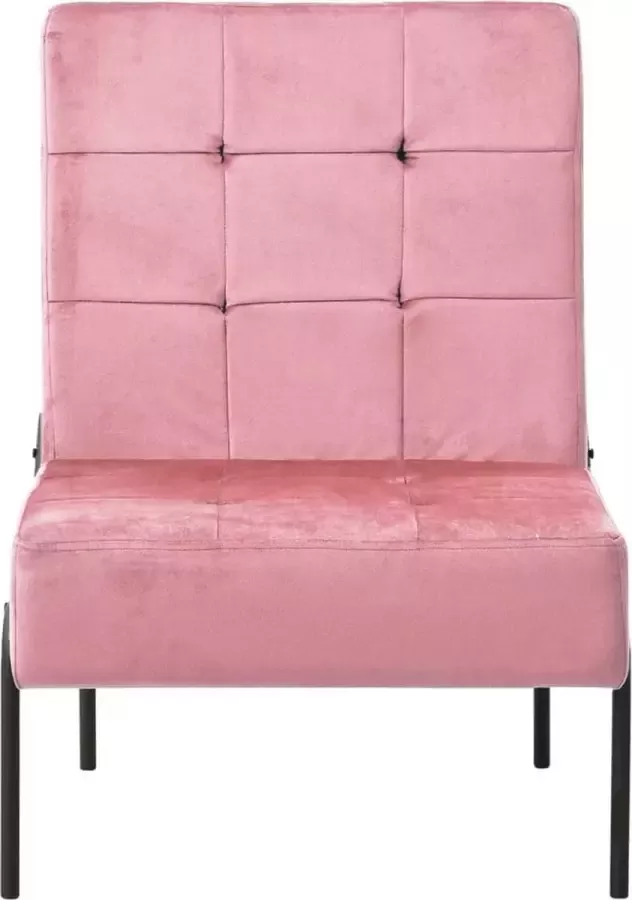 Dolce Vita La Ontspanningsstoel Comfortstoel Ruststoel Loungestoel 65x79x87 cm fluweel roze