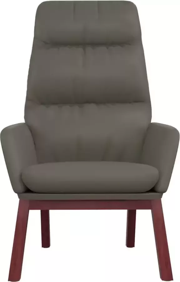 Dolce Vita La Ontspanningsstoel Comfortstoel Ruststoel Loungestoel echt leer grijs - Foto 2