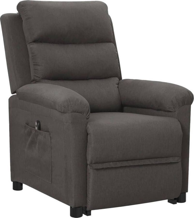 Dolce Vita La Opsta stoel Comfort stoel Sta op Zetel Leunstoel Clubstoel Comfortstoel Relaxzetel Hulpstoel Staande Stoel verstelbaar stof donkergrijs