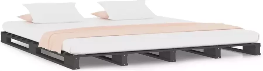 Dolce Vita La Bedkader Slaapkamermeubel Bedombouw Bedconstructie Beddesign Bedstel Bedbodem Ledikant massief grenenhout grijs 140x190 cm