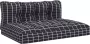 Dolce Vita La PalletZitmeubel Sofa Zitbank Loungebank Hoekbank Relaxbank Loveseat Bankkussens 2 st ruitpatroon stof zwart - Thumbnail 2