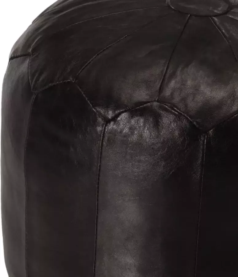 Dolce Vita La Poef 40x35 cm echt geitenleer zwart