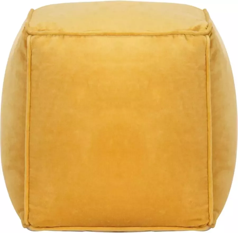Dolce Vita La Poef 40x40x40 cm katoenfluweel geel