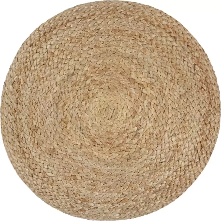 Dolce Vita La Poef handgemaakt 40x45 cm jute donkergrijs