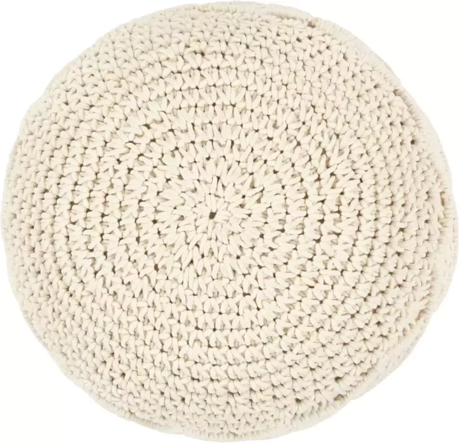 Dolce Vita La Poef macramé handgemaakt 45x30 cm katoen