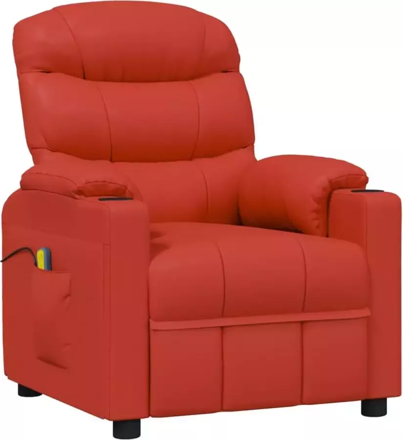 Dolce Vita La Relaxstoel met massage MassageZetel Leunstoel Clubstoel Comfortstoel Relaxzetel Massagezetel Wellnessstoel met massagefunctie Elektrische Comfortabele massagestoel kunstleer rood