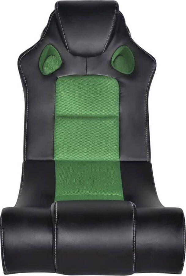 Dolce Vita La Schommelstoel met muziek kunstleer zwart en groen