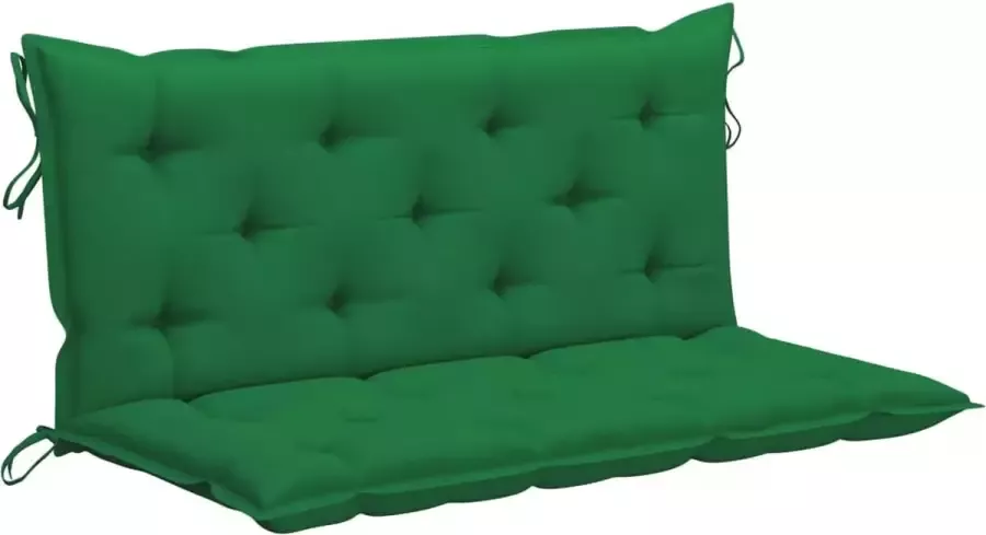 Dolce Vita La SchommelZitmeubel Sofa Zitbank Loungebank Hoekbank Relaxbank Loveseat Bank met groen kussen 120 cm massief teakhout