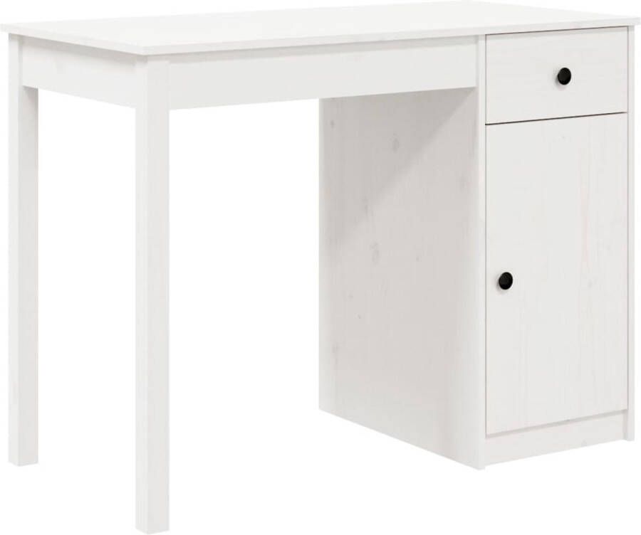 Dolce Vita La Schrijftafel Werktafel Computertafel Kantoorbureau Studiebureau Bureau 100x50x75 cm massief grenenhout honingbruin