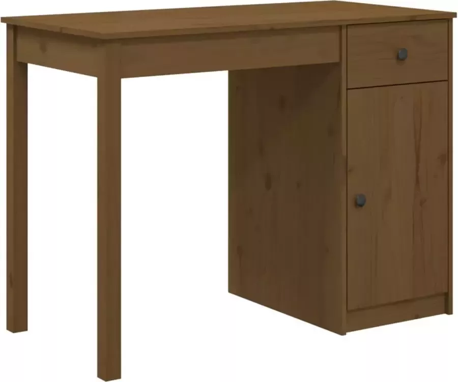 Dolce Vita La Schrijftafel Werktafel Computertafel Kantoorbureau Studiebureau Bureau 100x50x75 cm massief grenenhout wit - Foto 2