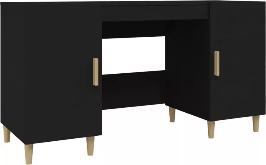 Dolce Vita La Schrijftafel Werktafel Computertafel Kantoorbureau Studiebureau Bureau 140x50x75 cm bewerkt hout bruineikenkleurig