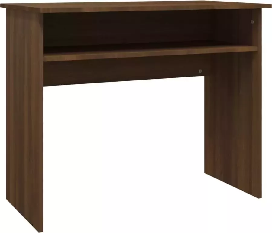 Dolce Vita La Schrijftafel Werktafel Computertafel Kantoorbureau Studiebureau Bureau 90x50x74 cm bewerkt hout bruineikenkleurig